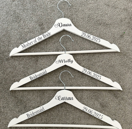 Personalised Bridal Party Hangers