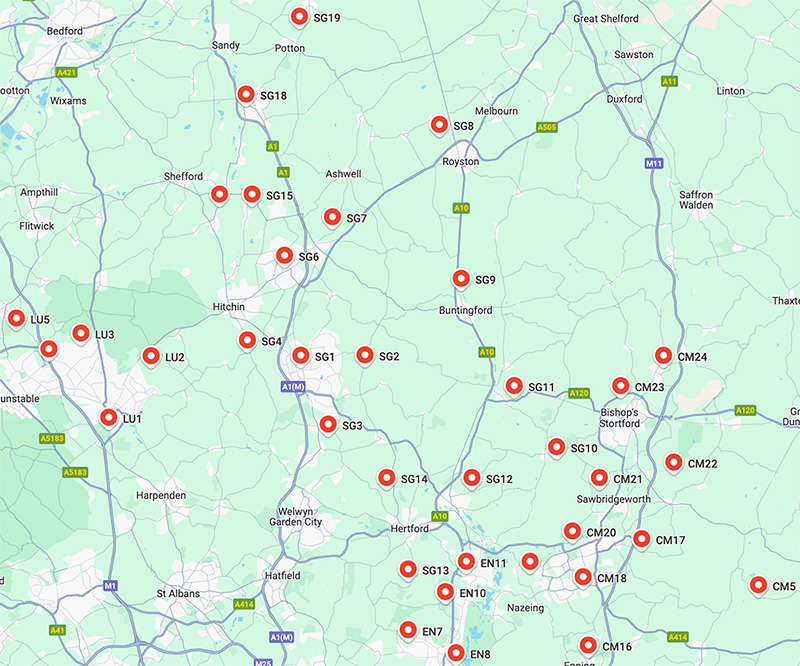 Service Areas Covered By 97 Events